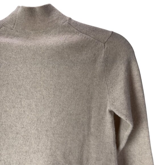 M.M. LaFleur The Luan Cashmere Sweater Oat Beige Mockneck Turtleneck XS - Picture 11 of 14